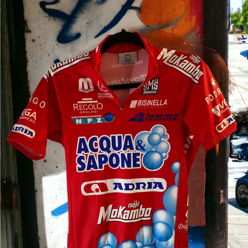 Santini Cycling Jersey -Sz 42-Small Made in Italy EUC - Picture 4 of 9
